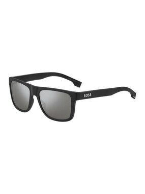 New Authentic Hugo Boss Men's Matte Black Square Acetate Sunglasses